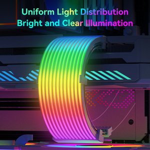 Prolunga cavo PSU pupazzo di neve Sirlyr RGB con strisce LED ARGB e cavo di allungamento con maniche in PVC-16AWG 24 Pin ATX Dual 8 Pin PCIE Set - Product Image 3