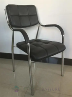 Chaise de bureau exécutive moderne en PU pour conférences, réceptions et visiteurs - pivotante à 360°, réglable en hauteur, inclinable