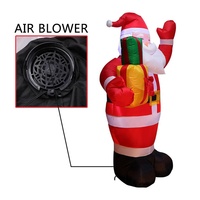 Décorations de Noël Ourwarm pour l'extérieur, Père Noël gonflable de 5 pieds avec lumières LED