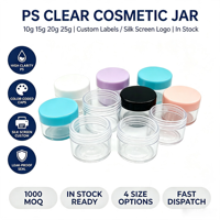 Pot cosmétique vide transparent personnalisé en PP pour crème contour des yeux – 10g, 15g, 20g, 25g, 25ml, 10g, 15g, 20g, 30g