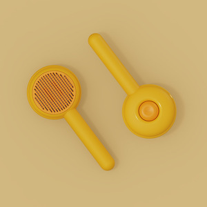 Sikat Perawatan Hewan Peliharaan Desain <span class=keywords><strong>Burger</strong></span> Bun, Bahan Stainless Steel dan Plastik, Penghilang Bulu Anjing, Kemasan Kotak - Product Image 6
