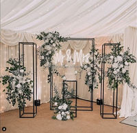 Arco DE BODA Etapa Truss Arco negro Decoración Accesorios de fiesta Arcos cuadrados Soporte Pantallas Soporte de flores
