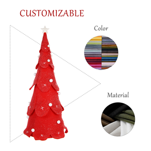 2026 New Creative Burgundy Handmade <b>Christmas</b> Tree <b>Table</b> <b>Decoration</b> <b>Christmas</b> Hand Sewn Cloth Winter 24"30"36" <b>Christmas</b> Tree - Product Image 5