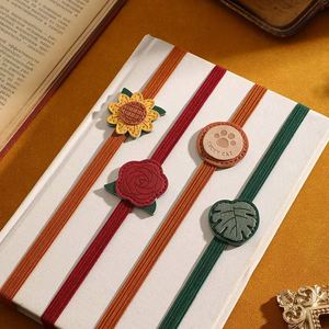 Vintage Elastic PU Leather <b>Bookmark</b> Lovely Page Markers for Journals Decorative Elastic Notebook Page Holders Elastic <b>Bookmarks</b> - Product Image 1