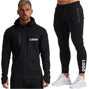 Vente en gros de survêtements de sport pour hommes de taille <span class=keywords><strong>XXL</strong></span> Ensemble de survêtements de football à capuche coupe ajustée Logo personnalisé Coton plus lourd - Product Image 3