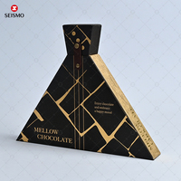 SEISMO Creative Unique Pick Célébration Valentine Chocolats Paquets Cadeau Date Noir Papier Boîtes D'emballage Conceptions Sur Mesure