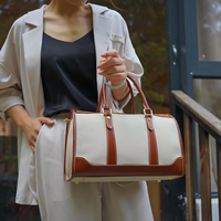 SANIL 2024 luxe Logo personnalisé Vintage cuir sacs de sport pour femmes Weekender sac de nuit femmes grand rétro voyage fourre-tout