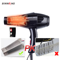 Salon professionnel 2200W moteur électrique à courant alternatif sèche-cheveux ionique buse de concentrateur de diffuseur à 3 vitesses pour usage extérieur d'hôtel de ménage