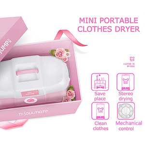 Séchoir à <span class=keywords><strong>linge</strong></span> électrique portable compact <span class=keywords><strong>pliable</strong></span> 5 kg 220 V avec poteau en aluminium et boîtier en plastique pour hôtel - Product Image 4