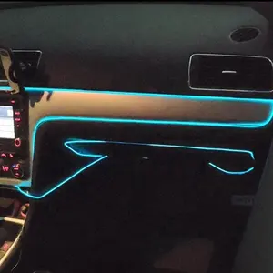 RGB Auto Interior LED EL Kawat Lampu Hias Lampu dengan Cirarette Plug