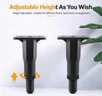 Pieds de table basse modernes en plastique réglables à vis pour la maison, le bureau, la salle de bain, le salon, le canapé, l'armoire, l'hôtel, l'hôpital, le panneau