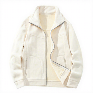 Chaqueta de Forro Polar para Hombre y Mujer, Cuello Alto, Cierre Completo, Formal, Invierno, Resistente al Viento, Transpirable, Corte Regular, Tejido de Poliéster - Product Image 1