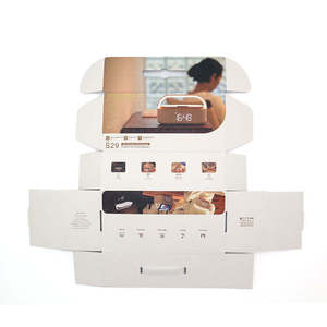 Boîte en carton ondulé pliable personnalisée, imprimée et recyclable, avec pelliculage brillant pour sérum de soin et emballage alimentaire à couvercle supérieur (type Tuck Top Mailer) - Product Image 2
