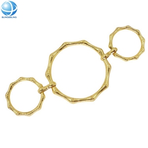 Conector de Metal de Aleación de Zinc Ajustable con Hebilla de Tres <span class=keywords><strong>Aros</strong></span> en Forma de O para Correa de Bikini, Accesorios de Traje de <span class=keywords><strong>Baño</strong></span> - Product Image 1