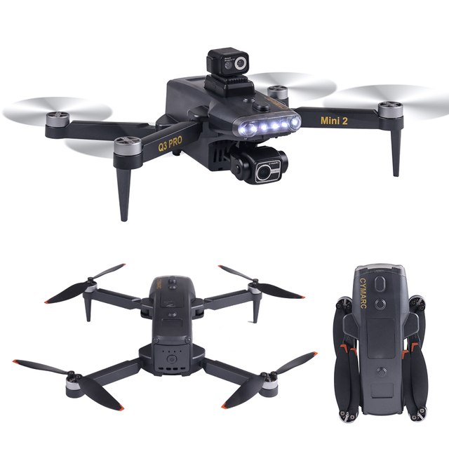 Q3 Mini Pro 4k Hd Camera Gps 3-axis Gimbal 240g Foldable Brushless Quadcopter Motor Remote with Obstacle Avoidance drone