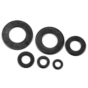 Lot de 10 joints plats en acier inoxydable 304 A2-70, plaqués zinc noir, M1.6-M30, norme DIN125, marque NINDEJIN, usage général - Product Image 3