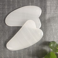 Rouleau facial DIY en jade pour salon de beauté, système de glissement corporel, planche Gua Sha triangulaire en jade blanc