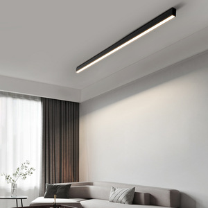 Plafonnier LED minimaliste salon chambre moderne monté en surface bande plafonnier LED linéaire - Product Image 6