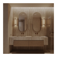 Meuble de salle de bain sous-évier classique avec miroir, personnalisable, fournisseur de meubles pour la maison