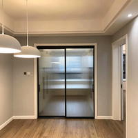 Porte coulissante en verre à cadre mince en aluminium pour balcon et terrasse, étanche, écoénergétique, grand panneau, style minimaliste, ferme
