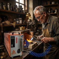 Nouvelle machine de soudage manuelle à l'hydrogène et à l'oxygène 220V pour la réparation de bijoux en or, argent et platine, découpe de 1 à 10 mm, polissage à la flamme