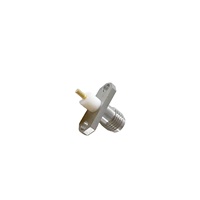 Conector coaxial RF de latón para audio, con montaje de brida de 2 orificios para conector hembra, con aislante extendido de 4 mm y pin de 3 mm