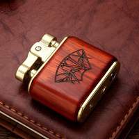 Briquet kérosène Unique Cigarette à essence en bois Encendedor Briquets à huile à essence Gadgets pour hommes Logo personnalisé