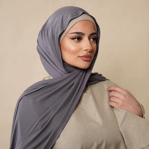 特注カラーサイズ竹ジャージーヒジャーブ肌にやさしい滑らかな竹ヒジャーブジャージーしわに強いヒジャーブ - Product Image 2