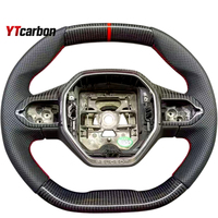 YTcarbon pour 208 E208 EV GT pièces automobiles accessoires intérieurs de voiture Style de course volant en Fiber de carbone véritable personnalisé
