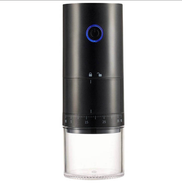 High Quality Stainless Steel Burr Plastic Wireless Portable Travel Electric USB Charging Coffee Bean Grinder for Hotel Outdoor