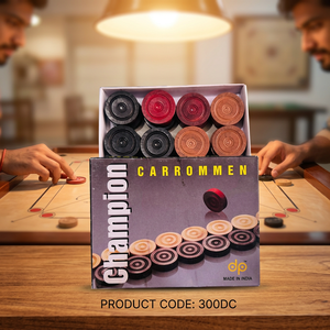 <b>Wooden</b> Carrom Men Chess Set Double Sided Threaded <b>Game</b> Pieces Educational Board <b>Game</b> Custom Printing Portable for 2 Players - Product Image 3