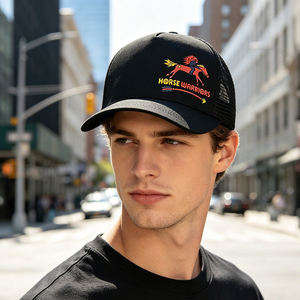 Casquette Trucker 5 Panneaux Confortable et Respirante en Maille avec Dos en Maille, Impression Personnalisée, Visière Courbée Ajustable, Idéale pour les Activités de Plein Air, les Voyages et le Sport - Product Image 6