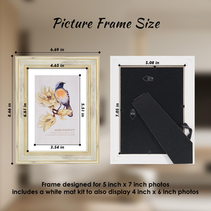 3 Pack 5x7 Inch <b>Picture</b> <b>Frames</b> Farmhouse Rustic Vintage Distressed <b>Wood</b> Grain Photo <b>Frame</b> with Tempered Glass for Table Top - Product Image 3