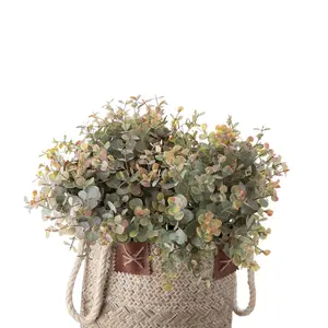 Fabricants vente directe plante artificielle feuilles d'eucalyptus bouquet de décoration d'intérieur fleur