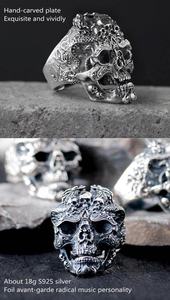 Vintage-Schmuck Herren Ringe 925 Silber Schädel, Gothic Schädel <span class=keywords><strong>Ring</strong></span> - Product Image 4
