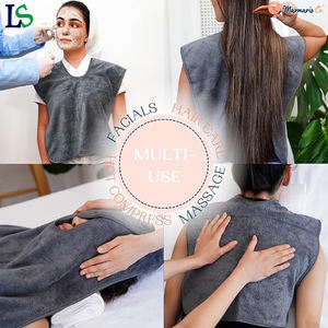 <span class=keywords><strong>Masque</strong></span> facial d'esthéticienne de Logo personnalisé professionnel enlevant le visage enveloppement Salon de beauté microfibre soins de la peau serviettes de Spa fendues en forme de U - Product Image 4