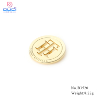 Pin Label Logam Geometris Logo Merek Baja Anti Karat JJ yang Dapat Disesuaikan, Model Paduan Seng untuk Souvenir Perhiasan Liontin