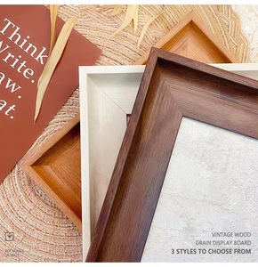 إطار صورة من الحبوب الخشبية بنمط عتيق على الطراز الأوروبي ، لوحة عرض بطاقة ملونة للأظافر ، إكسسوارات وخلفيات لفن الأظافر - Product Image 3