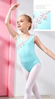 Justaucorps de ballet sans manches de style chinois, en coton, pour filles, pour la pratique de la danse.