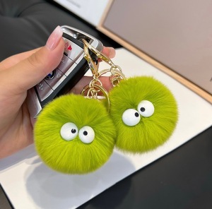 Llavero <span class=keywords><strong>de</strong></span> <span class=keywords><strong>Peluche</strong></span> con Monstruo Blanco y Esponjoso con Pompones <span class=keywords><strong>de</strong></span> Arcoíris |   Colgante Kawaii para Bolsa |   Regalo Ideal para Niñas - Product Image 2