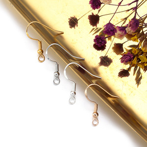 S925 Copper Gold Plated Silver Ear <b>Hooks</b> Large Curved DIY <b>Earrings</b> Jewelry Findings Accessories - Product Image 1