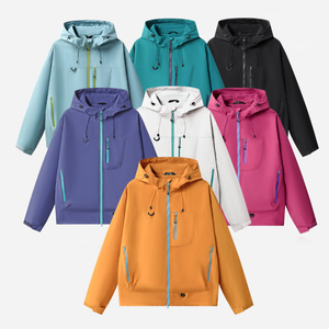 Vestes à capuche unisexes décontractées coupe-vent pour hommes, uniformes de travail d'extérieur, imperméables, pour la randonnée, printemps-automne - Product Image 2