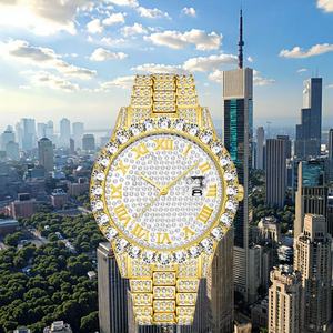 Relojes Hip Hop de Oro con Diamantes, Reloj Cuadrado de Cuarzo de Lujo con Incrustaciones de Diamantes, el Más Vendido, Reloj de Hombre Vintage con Diseño Original - Product Image 4