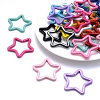 Clips de porte-clés en forme d'étoile Mini mousqueton Clip à ressort à verrouillage automatique à dégagement rapide durable Porte-clés à crochet en étoile à cinq branches