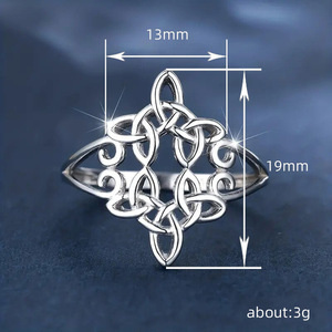 Anillo de Acero Inoxidable Q733, Joyería Clásica Unisex de Moda, Regalo sin Piedras, Diseño Elegante con Patrón Entrelazado - Product Image 4