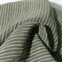 Tissu rayé en lin 100% teint en fil, écologique, 138 cm, 140 g/m², doux et respirant, pour chemises et robes printemps-été