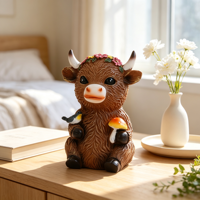 Patung Banteng Taman Luar Ruangan Baru, Kerajinan Resin, Ornamen Kreatif Bergaya Eropa, Dekorasi Rumah untuk Liburan, Hadiah