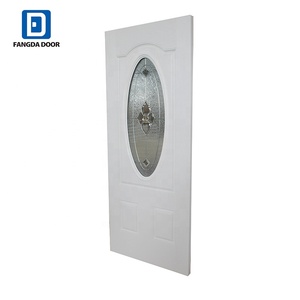 <span class=keywords><strong>Porte</strong></span> d'entrée en fibre de verre à finition lisse avec vitrage ovale intégré – Offre Spéciale - Product Image 4