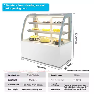 Gabinete de exhibición de mousse y postre de escritorio <span class=keywords><strong>vertical</strong></span> comercial refrigerado para repostería Sushi Almacenamiento de frutas y alimentos cocidos - Product Image 5