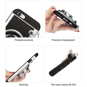 Retro Macchina Fotografica della Cassa Del Telefono per il iPhone 13 12 11 Pro 11 Pro Max 3D Cross-Corpo Vintage Casse Del Telefono per il iPhone 7 8 <span class=keywords><strong>SE</strong></span> <span class=keywords><strong>2020</strong></span> di Copertura - Product Image 2